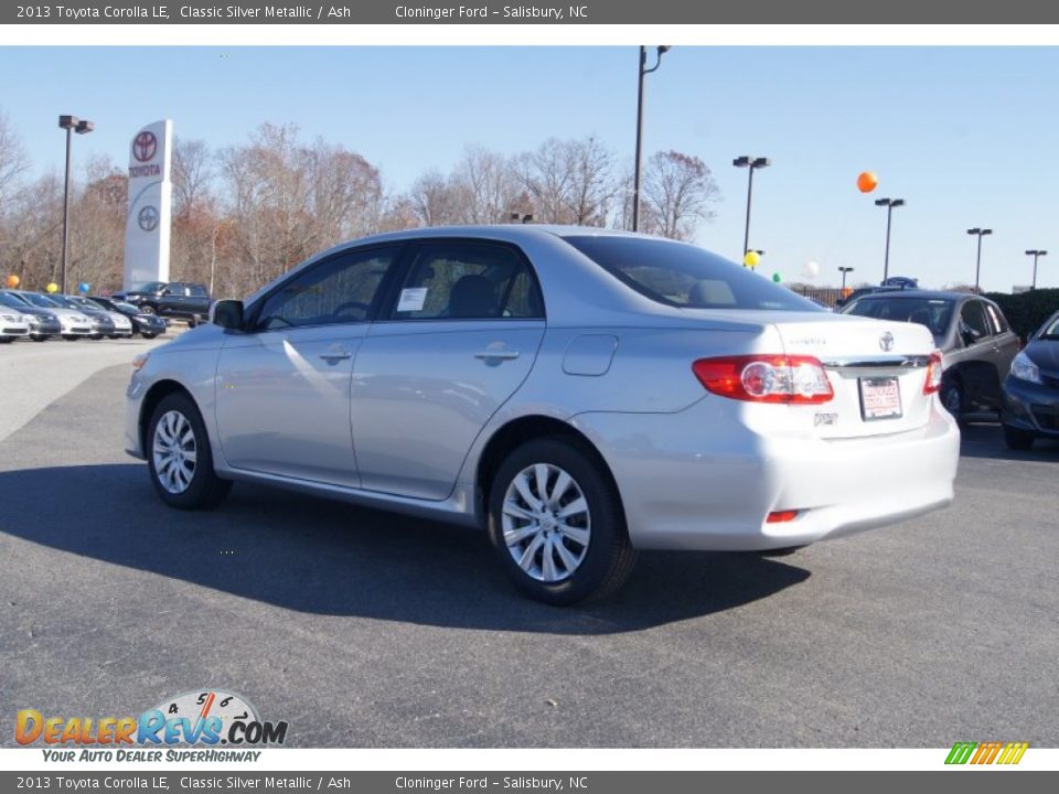 2013 Toyota Corolla LE Classic Silver Metallic / Ash Photo #3