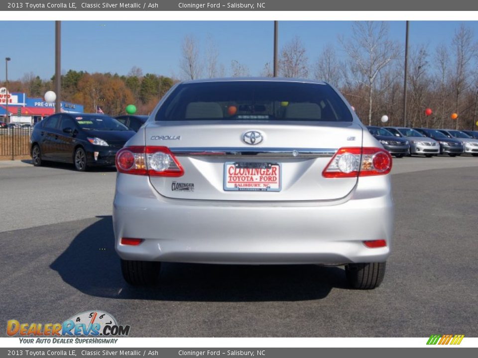 2013 Toyota Corolla LE Classic Silver Metallic / Ash Photo #4