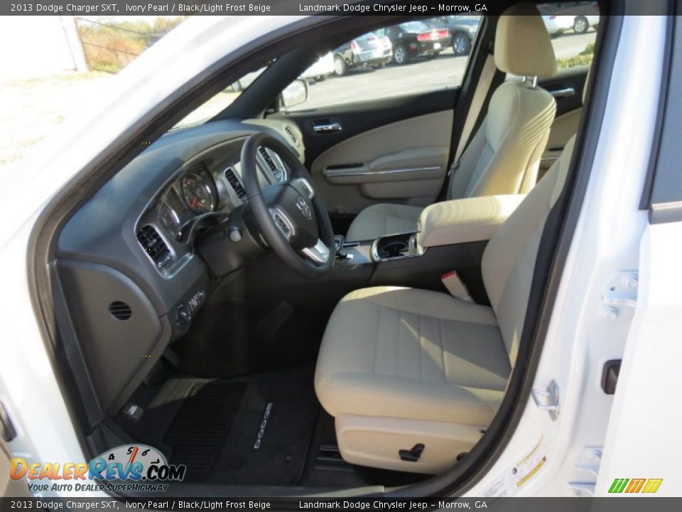 2013 Dodge Charger SXT Ivory Pearl / Black/Light Frost Beige Photo #6