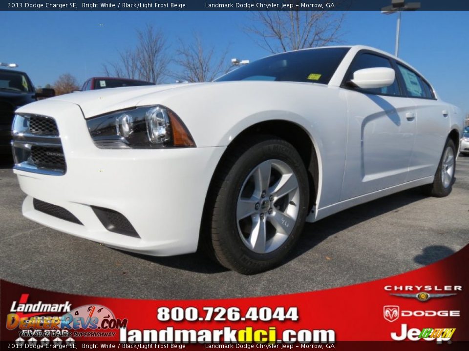 2013 Dodge Charger SE Bright White / Black/Light Frost Beige Photo #1