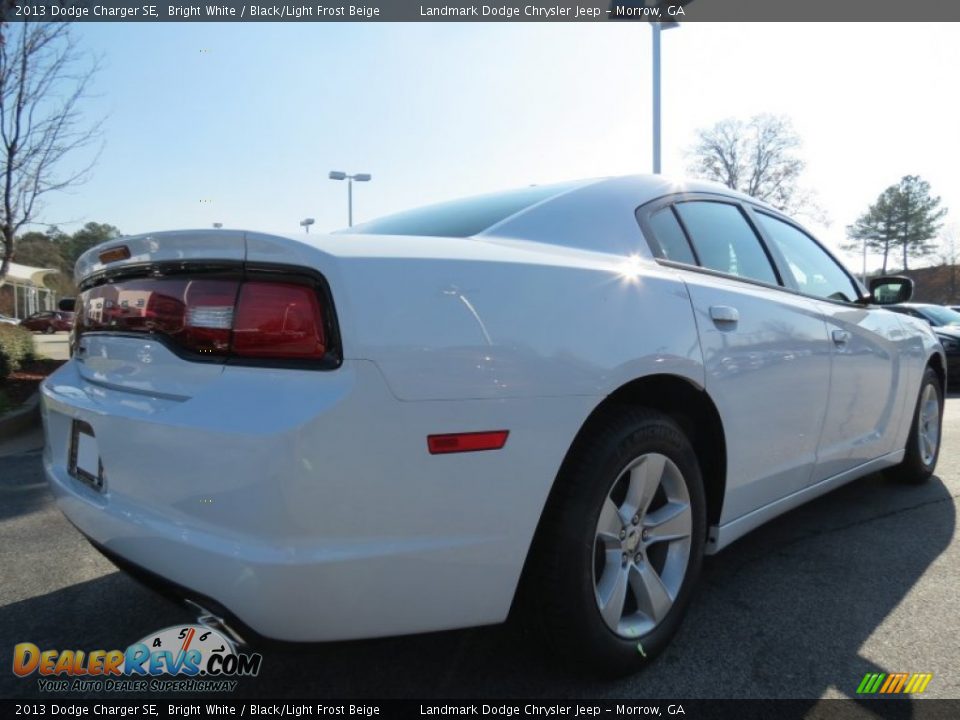 2013 Dodge Charger SE Bright White / Black/Light Frost Beige Photo #3