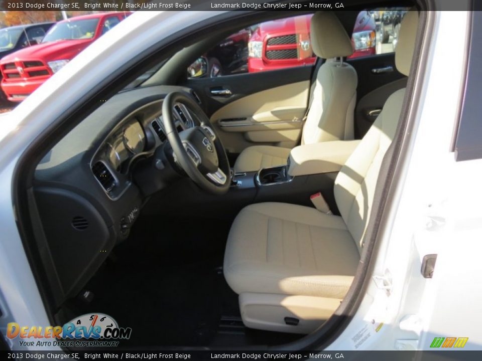 2013 Dodge Charger SE Bright White / Black/Light Frost Beige Photo #6
