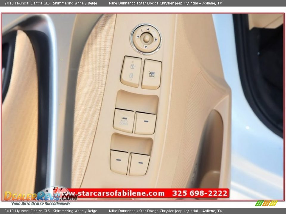 2013 Hyundai Elantra GLS Shimmering White / Beige Photo #13