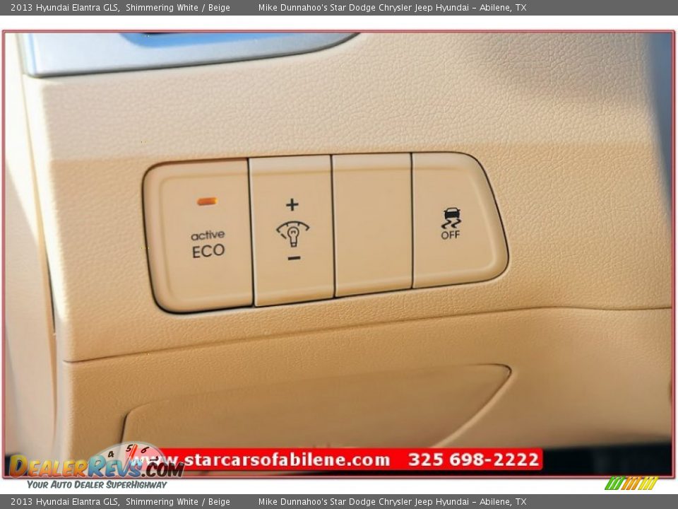2013 Hyundai Elantra GLS Shimmering White / Beige Photo #14