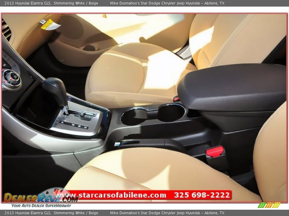 2013 Hyundai Elantra GLS Shimmering White / Beige Photo #17