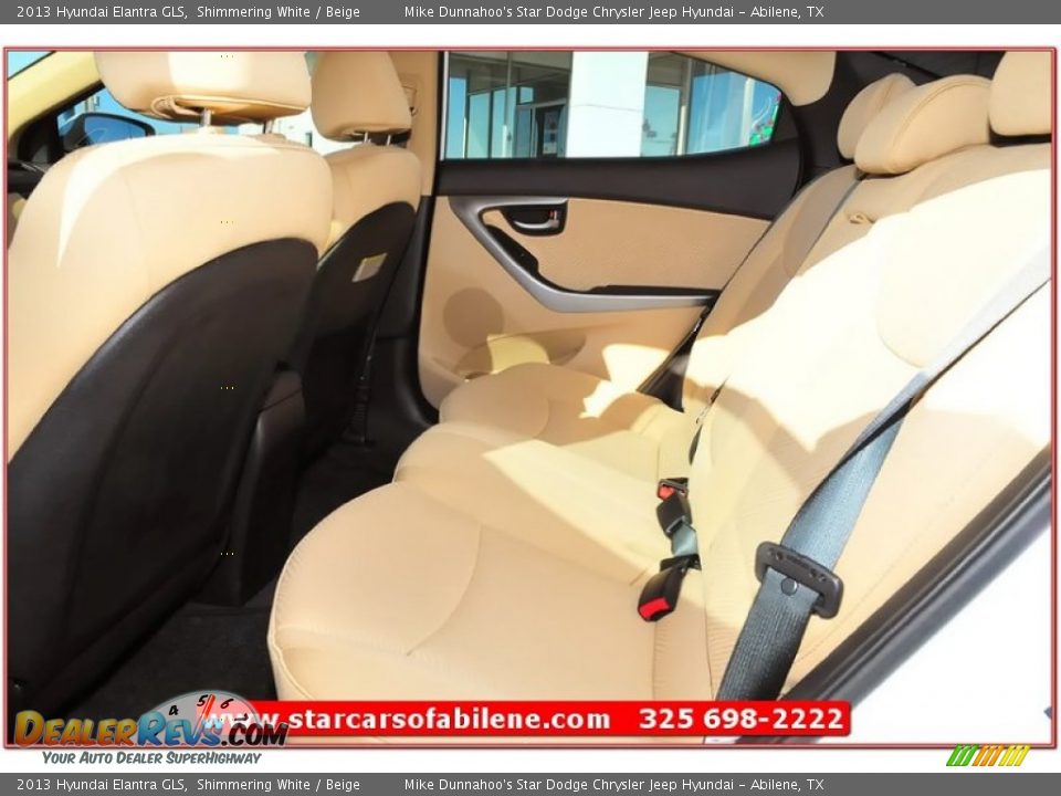 2013 Hyundai Elantra GLS Shimmering White / Beige Photo #18