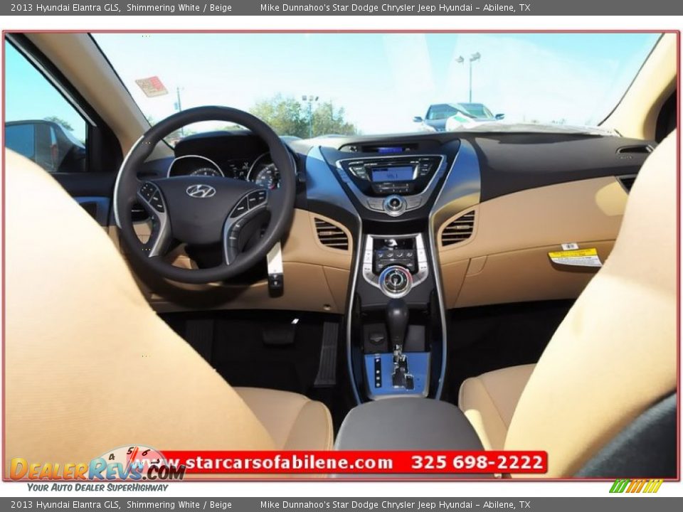 2013 Hyundai Elantra GLS Shimmering White / Beige Photo #19
