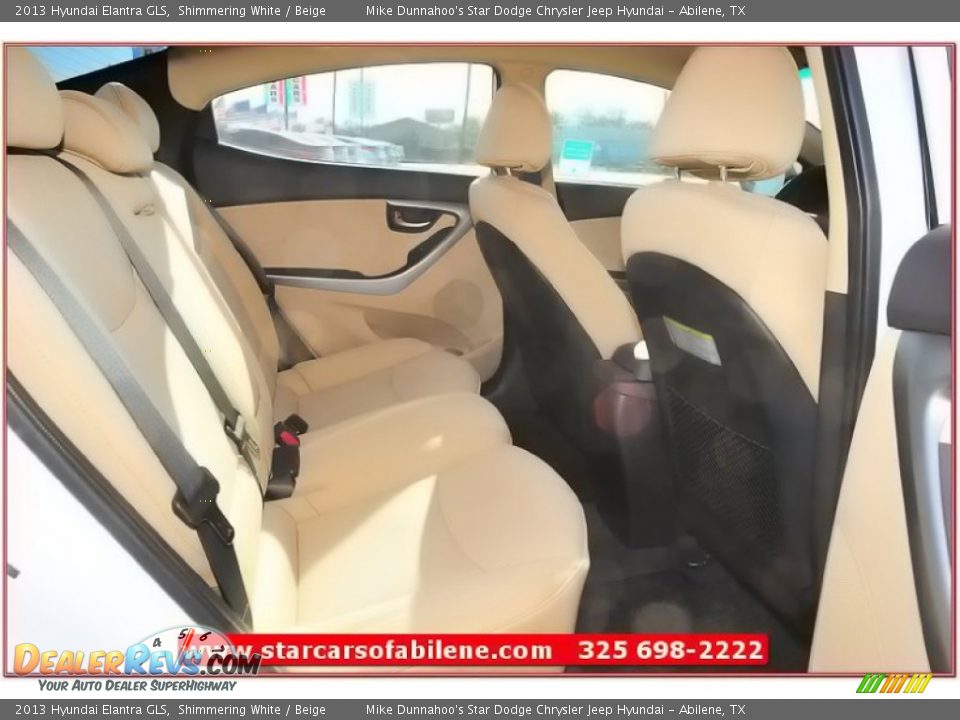 2013 Hyundai Elantra GLS Shimmering White / Beige Photo #20