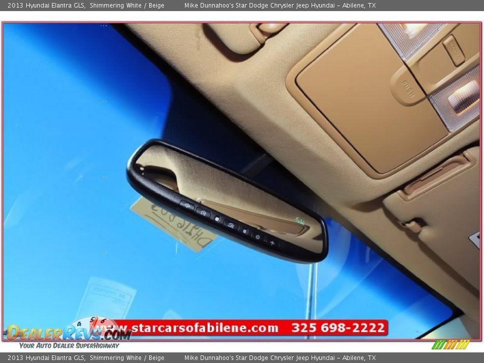 2013 Hyundai Elantra GLS Shimmering White / Beige Photo #24