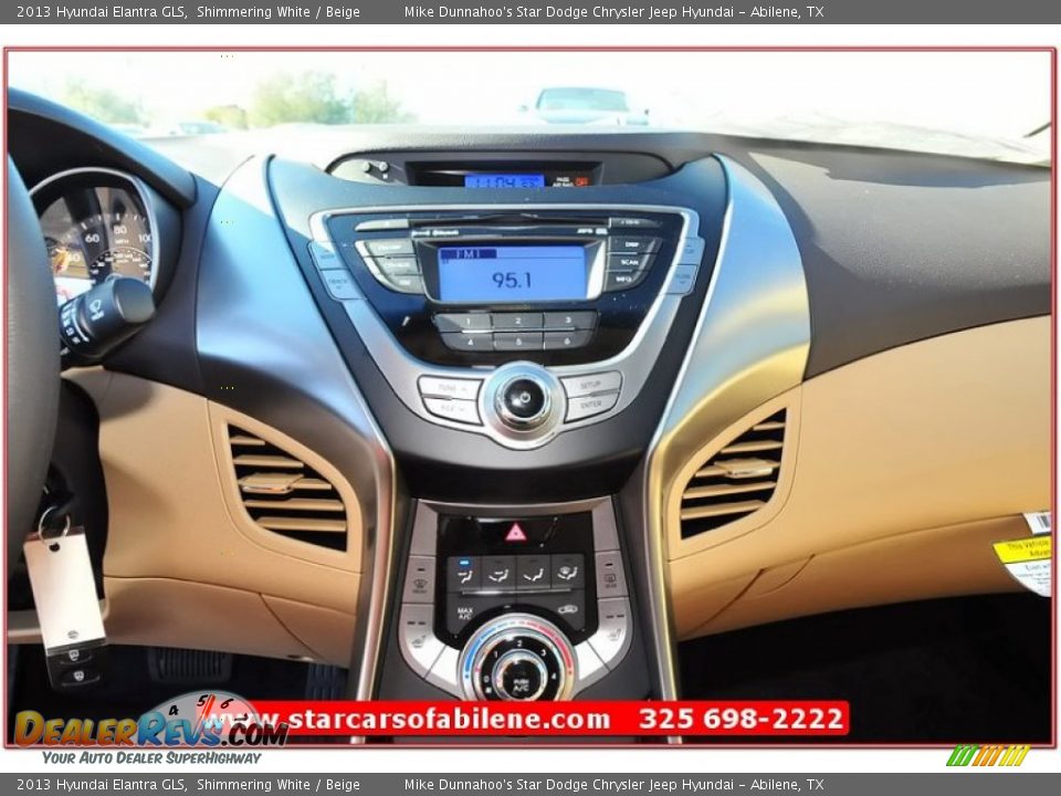 2013 Hyundai Elantra GLS Shimmering White / Beige Photo #26