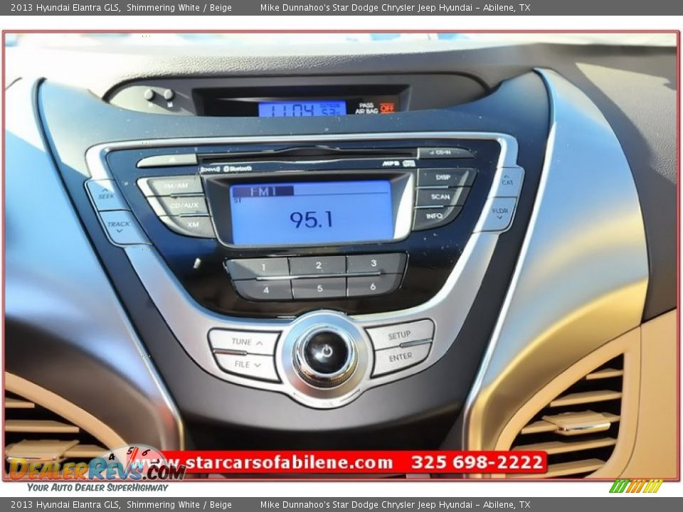 2013 Hyundai Elantra GLS Shimmering White / Beige Photo #27