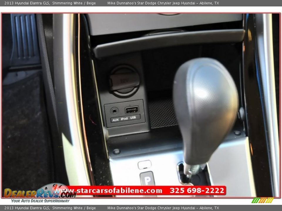 2013 Hyundai Elantra GLS Shimmering White / Beige Photo #29
