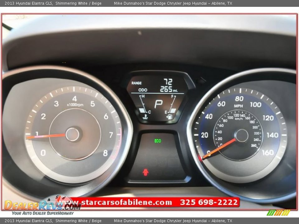 2013 Hyundai Elantra GLS Shimmering White / Beige Photo #30