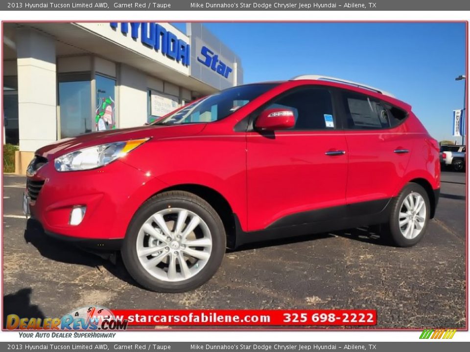 2013 Hyundai Tucson Limited AWD Garnet Red / Taupe Photo #1
