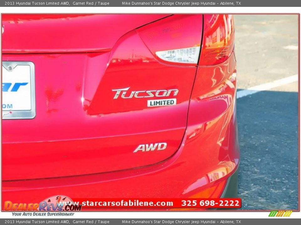 2013 Hyundai Tucson Limited AWD Garnet Red / Taupe Photo #5
