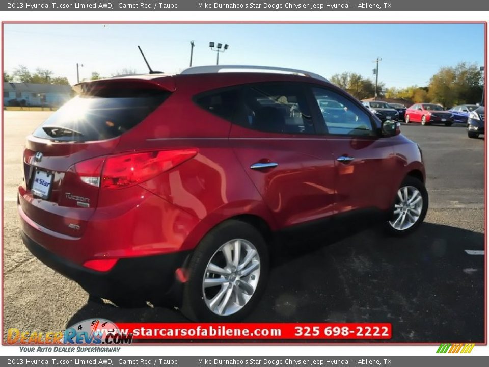 2013 Hyundai Tucson Limited AWD Garnet Red / Taupe Photo #6