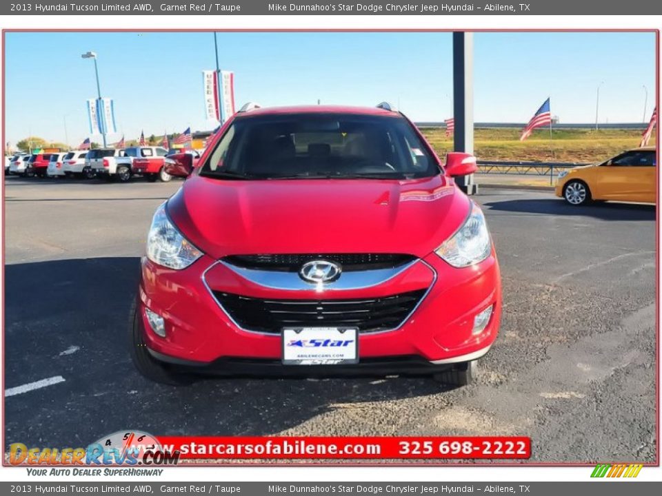 2013 Hyundai Tucson Limited AWD Garnet Red / Taupe Photo #9