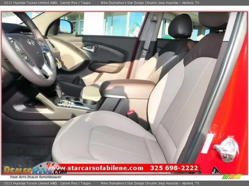 2013 Hyundai Tucson Limited AWD Garnet Red / Taupe Photo #11