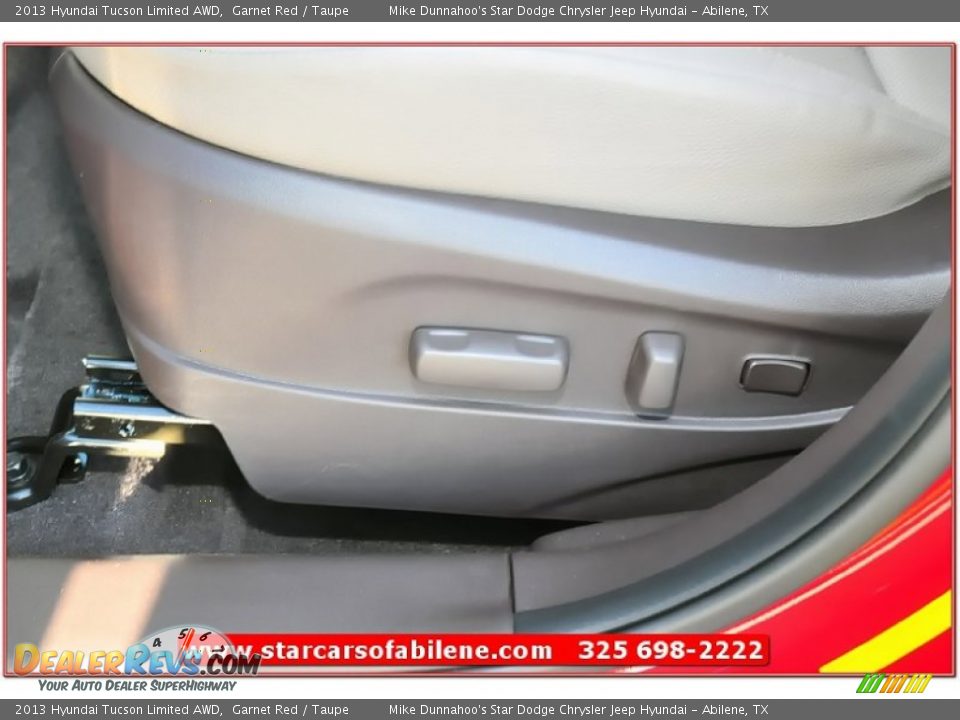 2013 Hyundai Tucson Limited AWD Garnet Red / Taupe Photo #12