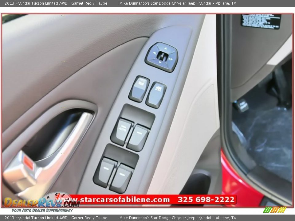 2013 Hyundai Tucson Limited AWD Garnet Red / Taupe Photo #13