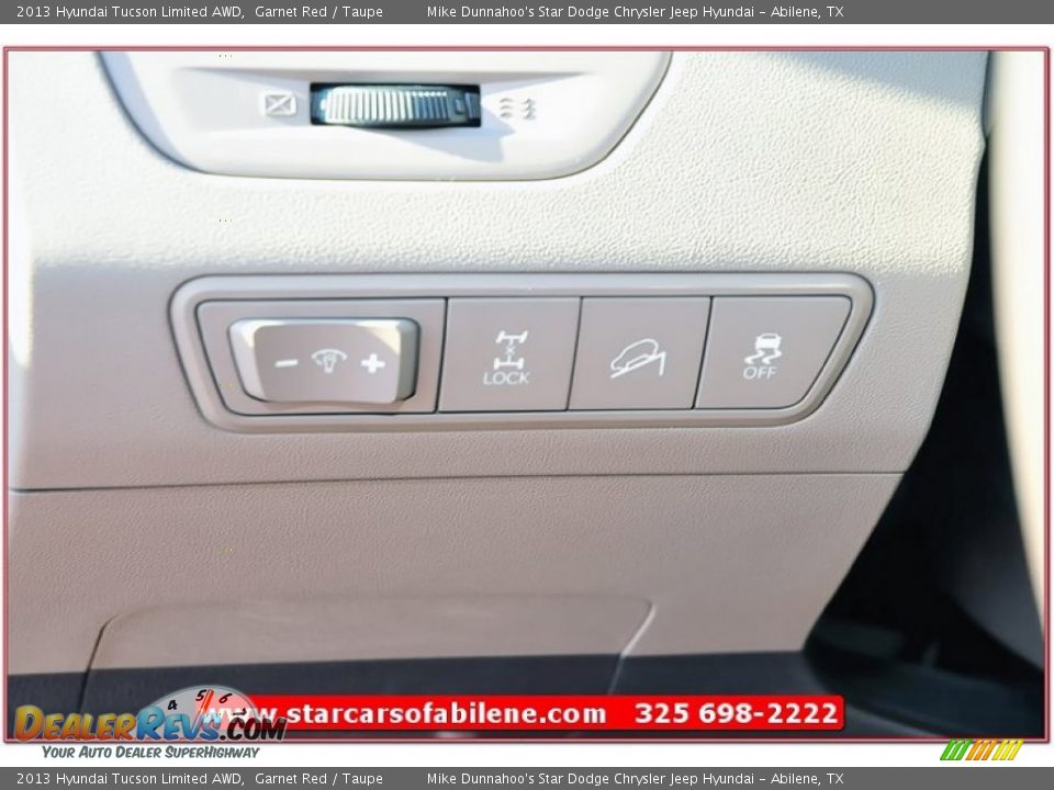 2013 Hyundai Tucson Limited AWD Garnet Red / Taupe Photo #14