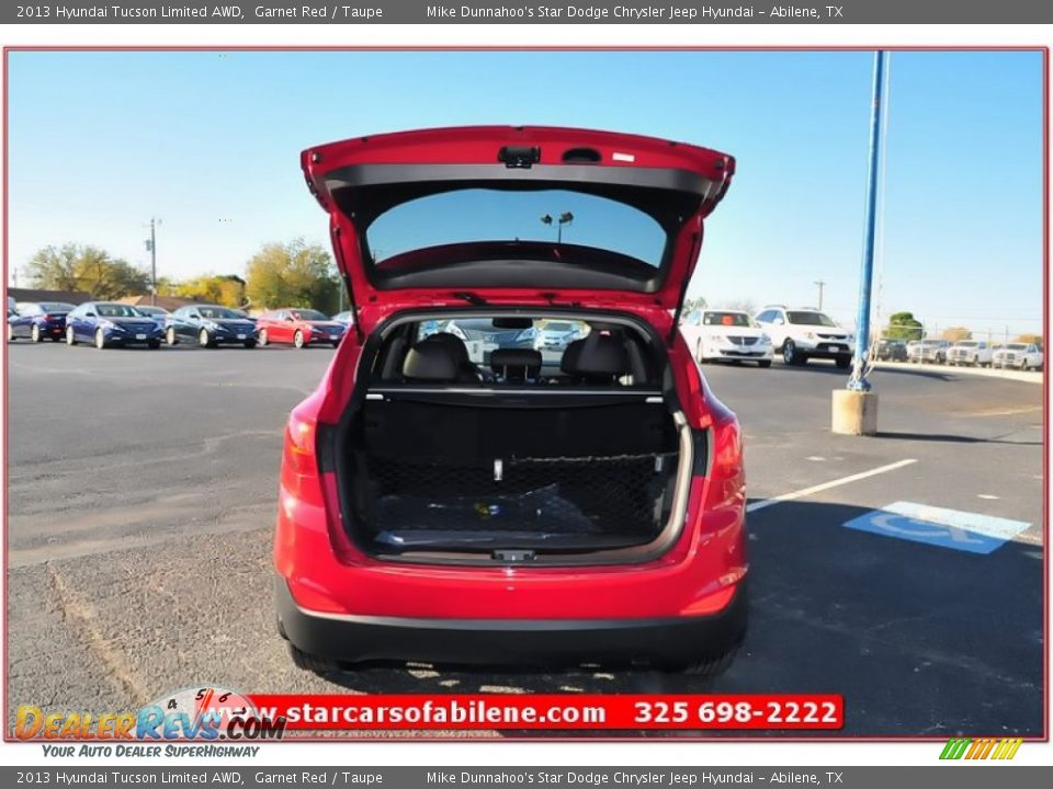 2013 Hyundai Tucson Limited AWD Garnet Red / Taupe Photo #21