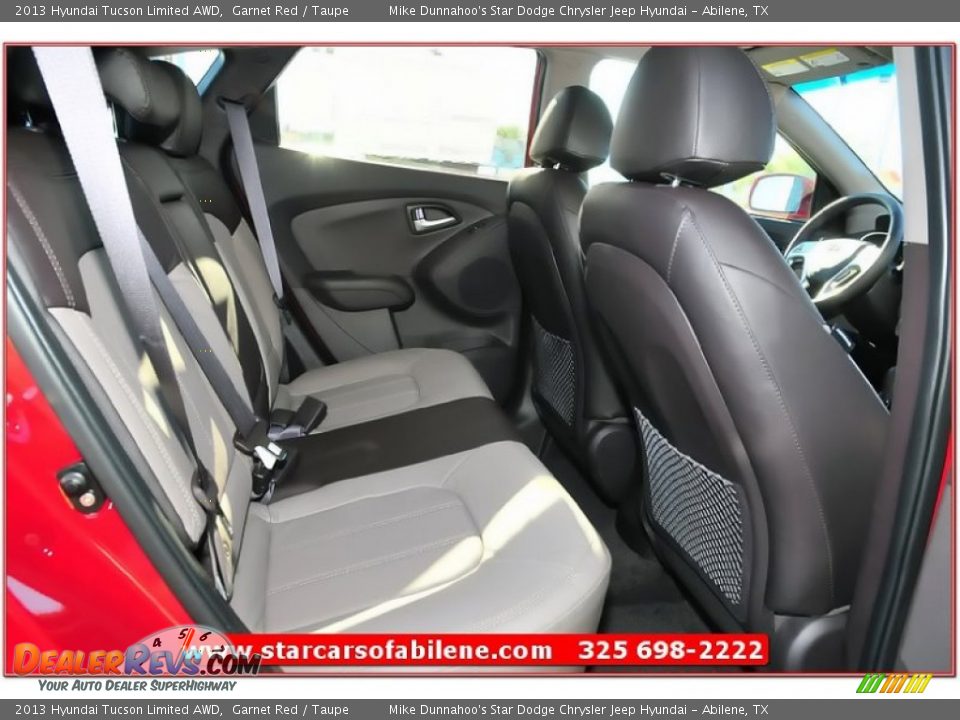 2013 Hyundai Tucson Limited AWD Garnet Red / Taupe Photo #22
