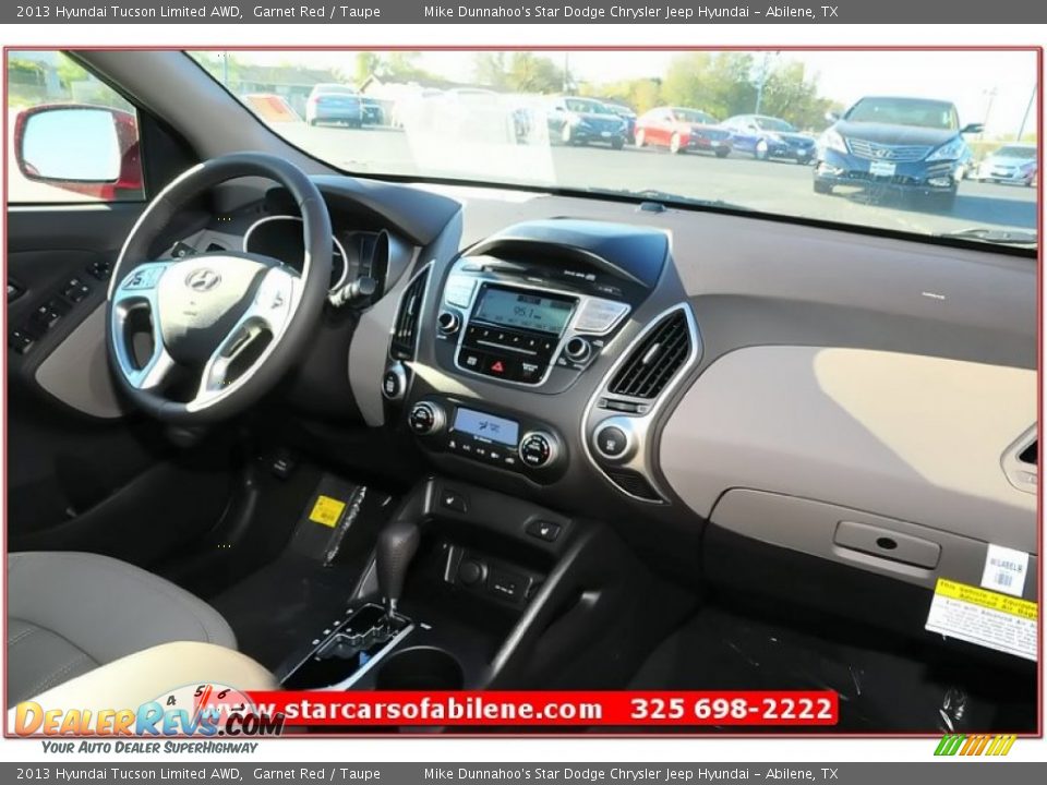 2013 Hyundai Tucson Limited AWD Garnet Red / Taupe Photo #24
