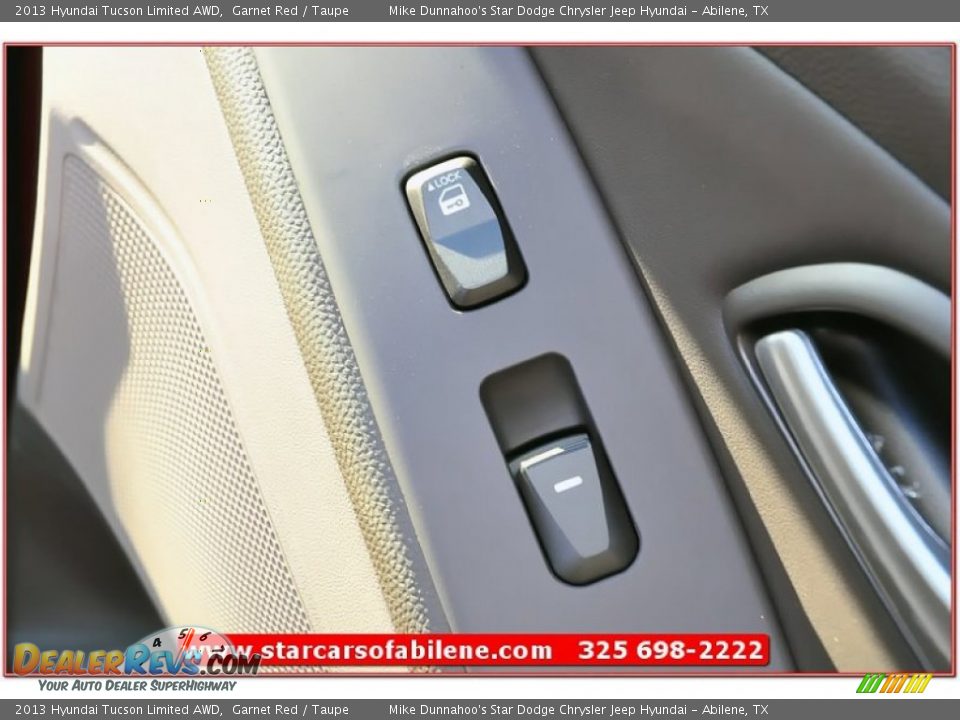 2013 Hyundai Tucson Limited AWD Garnet Red / Taupe Photo #25
