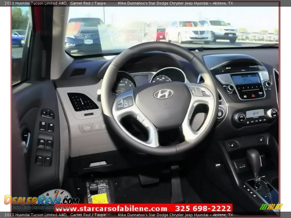 2013 Hyundai Tucson Limited AWD Garnet Red / Taupe Photo #26