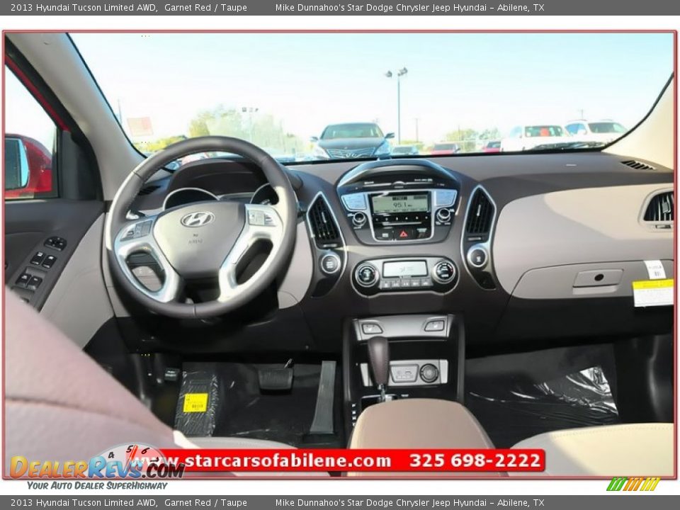 2013 Hyundai Tucson Limited AWD Garnet Red / Taupe Photo #27