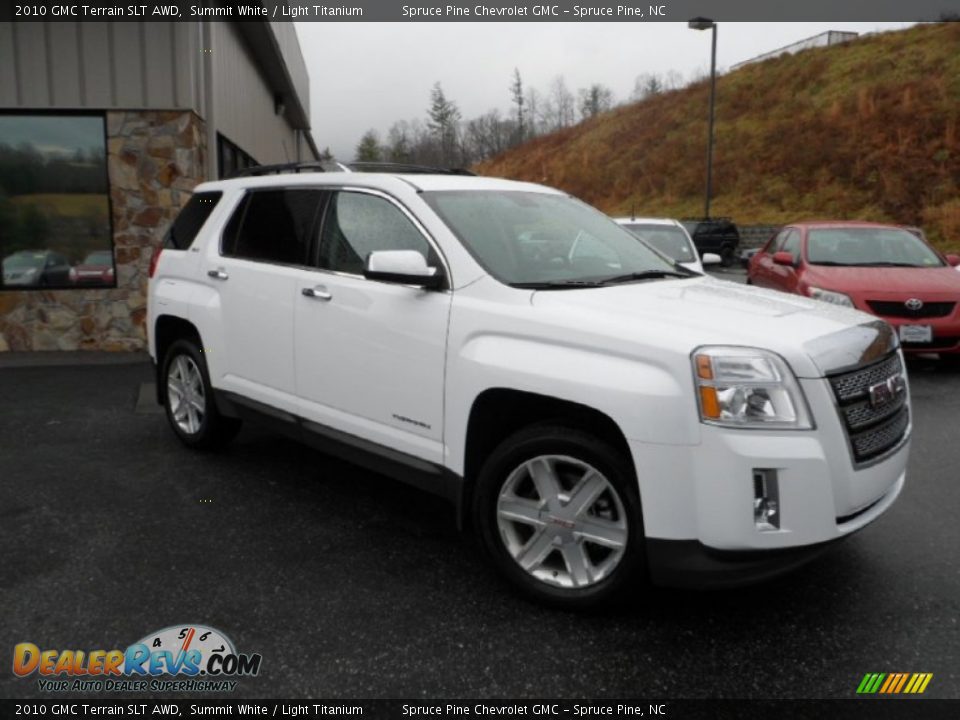 2010 GMC Terrain SLT AWD Summit White / Light Titanium Photo #6