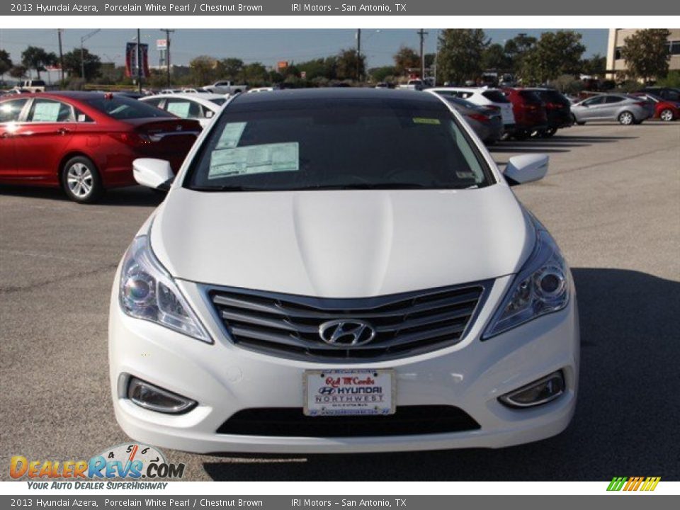 2013 Hyundai Azera Porcelain White Pearl / Chestnut Brown Photo #1