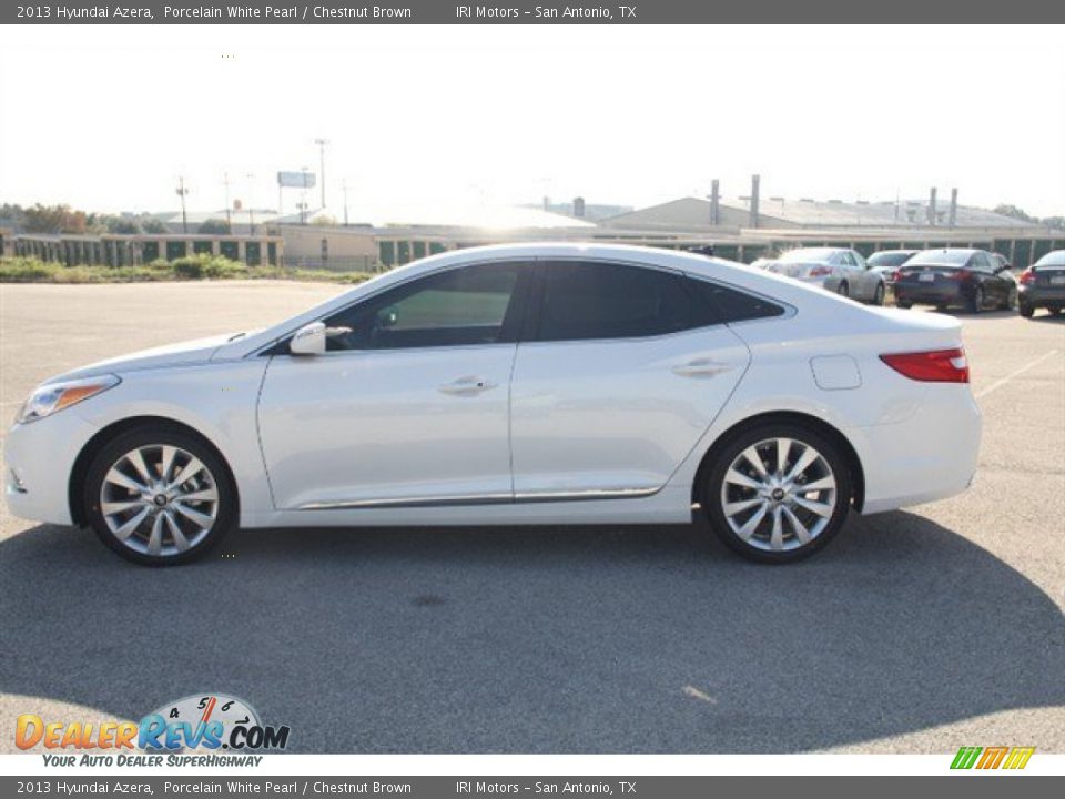 2013 Hyundai Azera Porcelain White Pearl / Chestnut Brown Photo #3