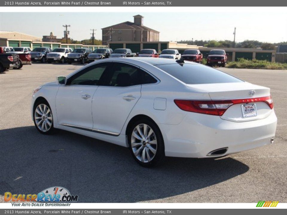 2013 Hyundai Azera Porcelain White Pearl / Chestnut Brown Photo #4