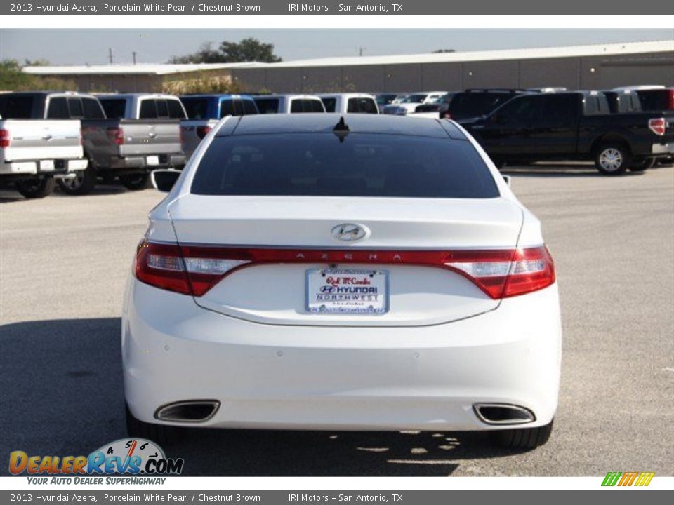2013 Hyundai Azera Porcelain White Pearl / Chestnut Brown Photo #5