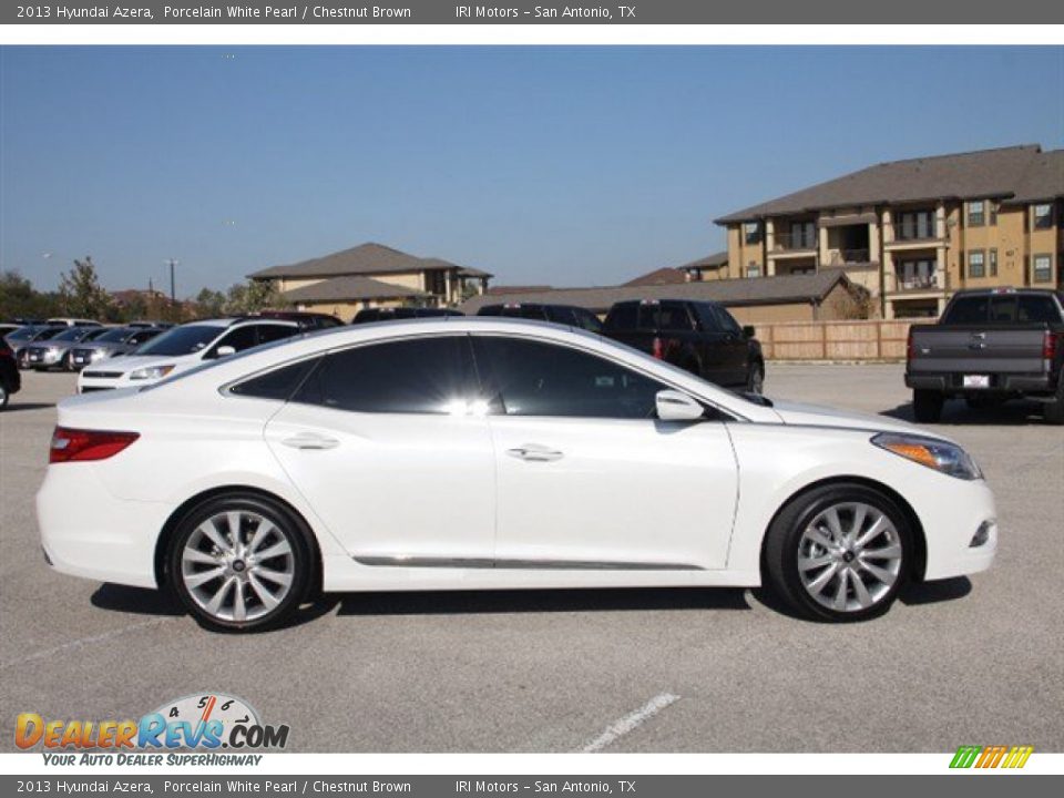 2013 Hyundai Azera Porcelain White Pearl / Chestnut Brown Photo #7