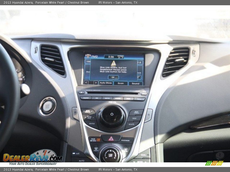 2013 Hyundai Azera Porcelain White Pearl / Chestnut Brown Photo #14