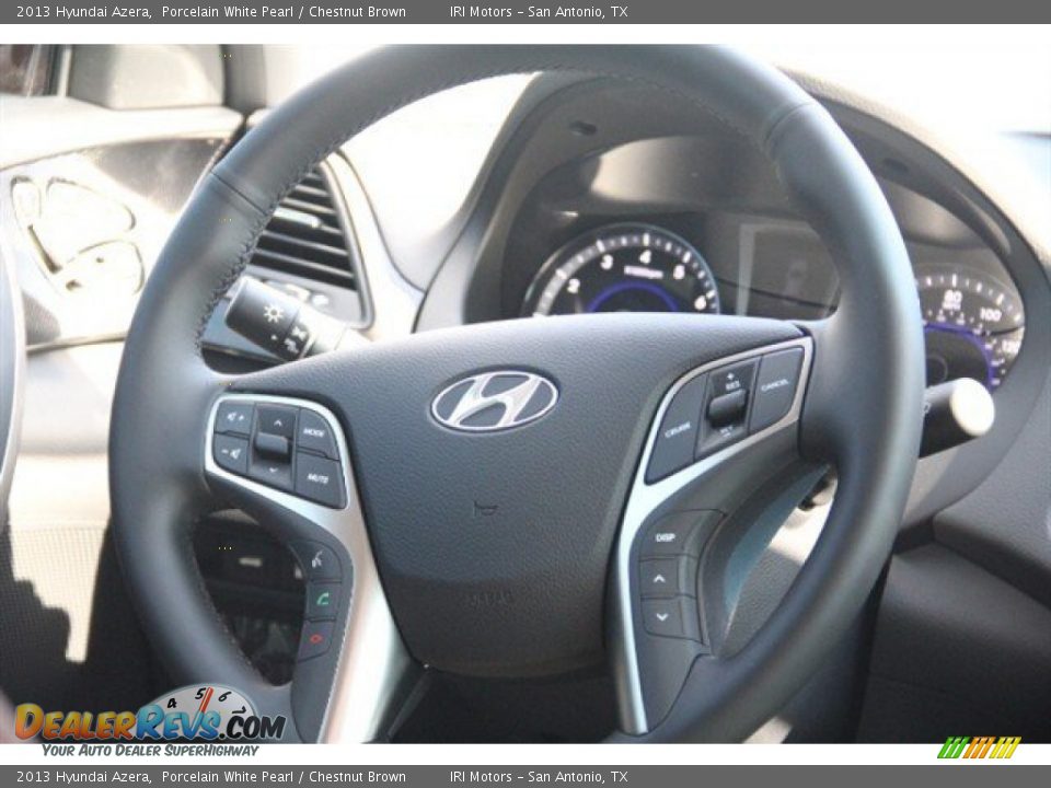 2013 Hyundai Azera Porcelain White Pearl / Chestnut Brown Photo #16