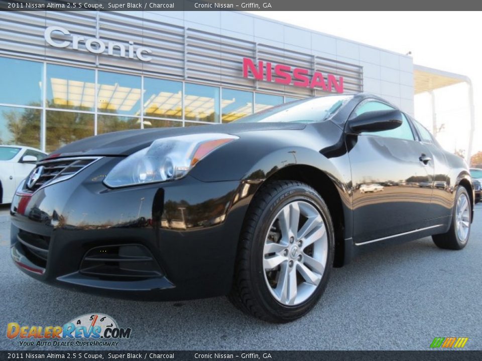 2011 Nissan Altima 2.5 S Coupe Super Black / Charcoal Photo #1