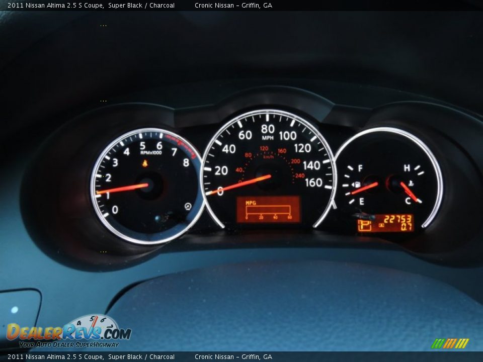 2011 Nissan Altima 2.5 S Coupe Super Black / Charcoal Photo #18