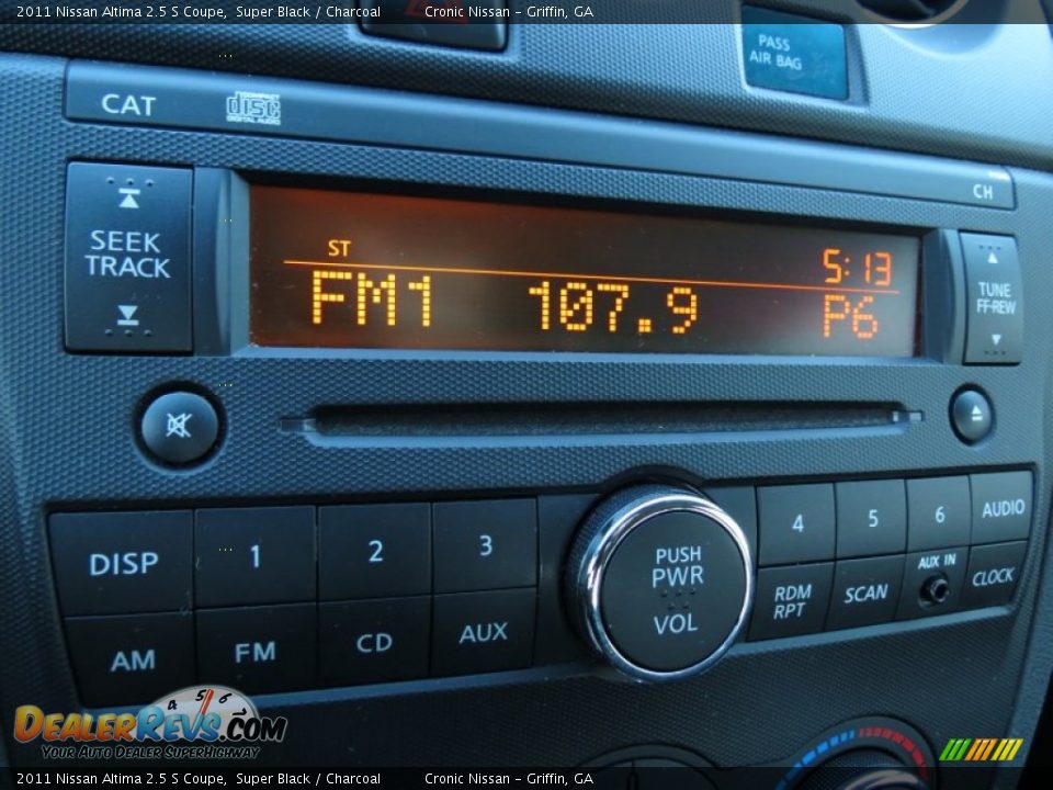 2011 Nissan Altima 2.5 S Coupe Super Black / Charcoal Photo #21