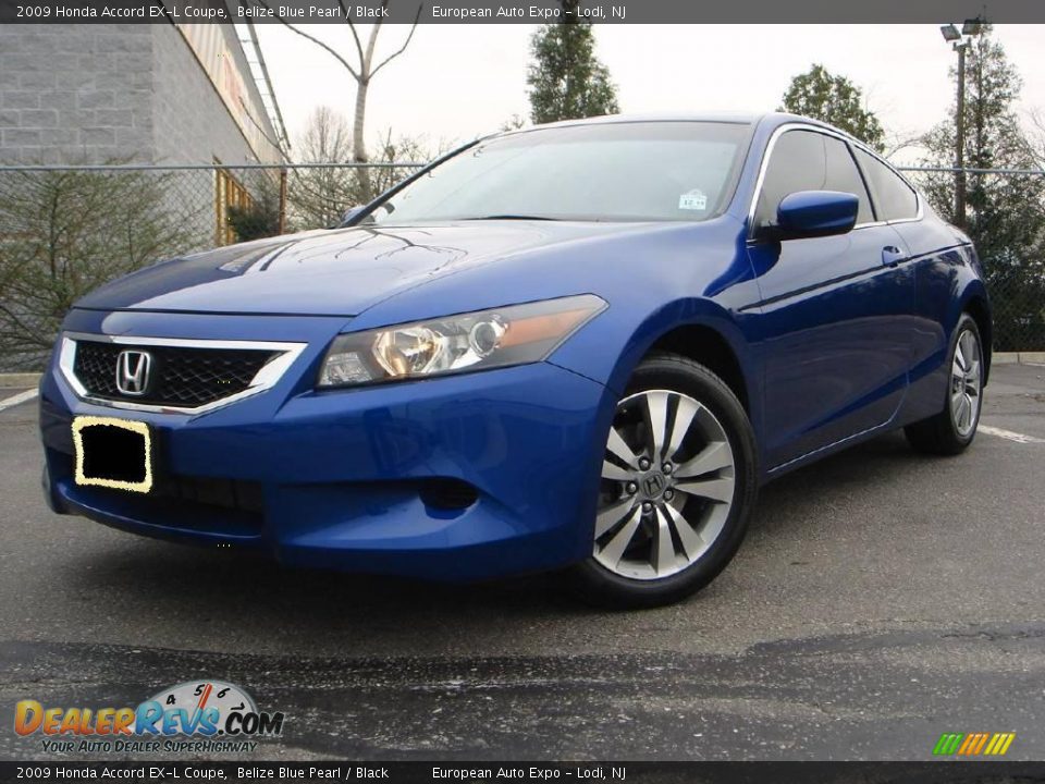 2009 Honda Accord EX-L Coupe Belize Blue Pearl / Black Photo #1