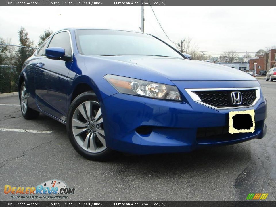 2009 Honda Accord EX-L Coupe Belize Blue Pearl / Black Photo #2