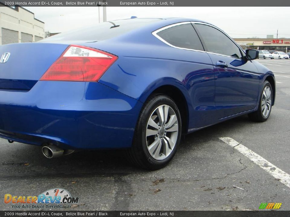 2009 Honda Accord EX-L Coupe Belize Blue Pearl / Black Photo #3