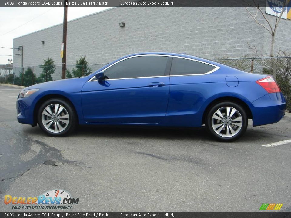 2009 Honda Accord EX-L Coupe Belize Blue Pearl / Black Photo #5