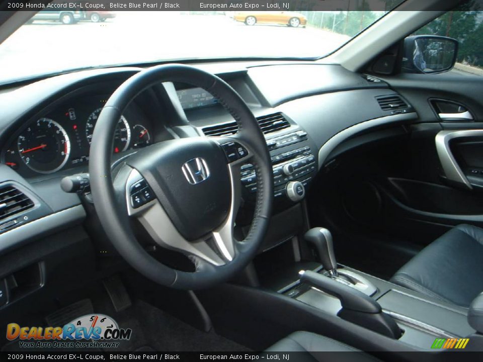 2009 Honda Accord EX-L Coupe Belize Blue Pearl / Black Photo #8
