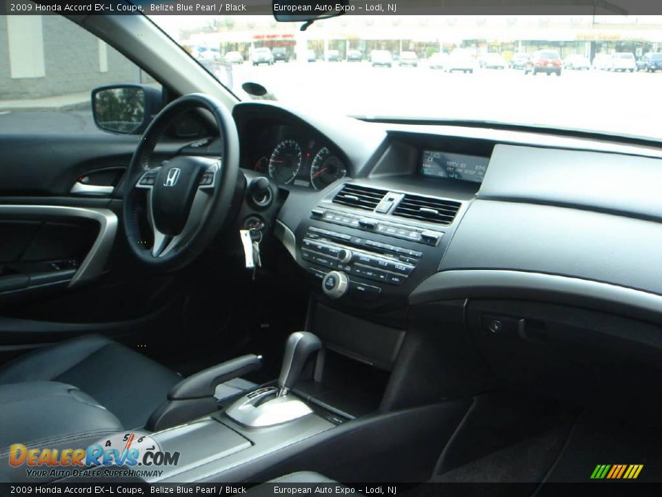 2009 Honda Accord EX-L Coupe Belize Blue Pearl / Black Photo #11