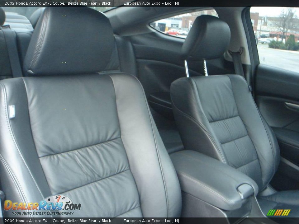 2009 Honda Accord EX-L Coupe Belize Blue Pearl / Black Photo #12