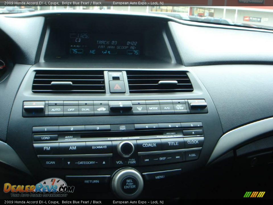 2009 Honda Accord EX-L Coupe Belize Blue Pearl / Black Photo #14